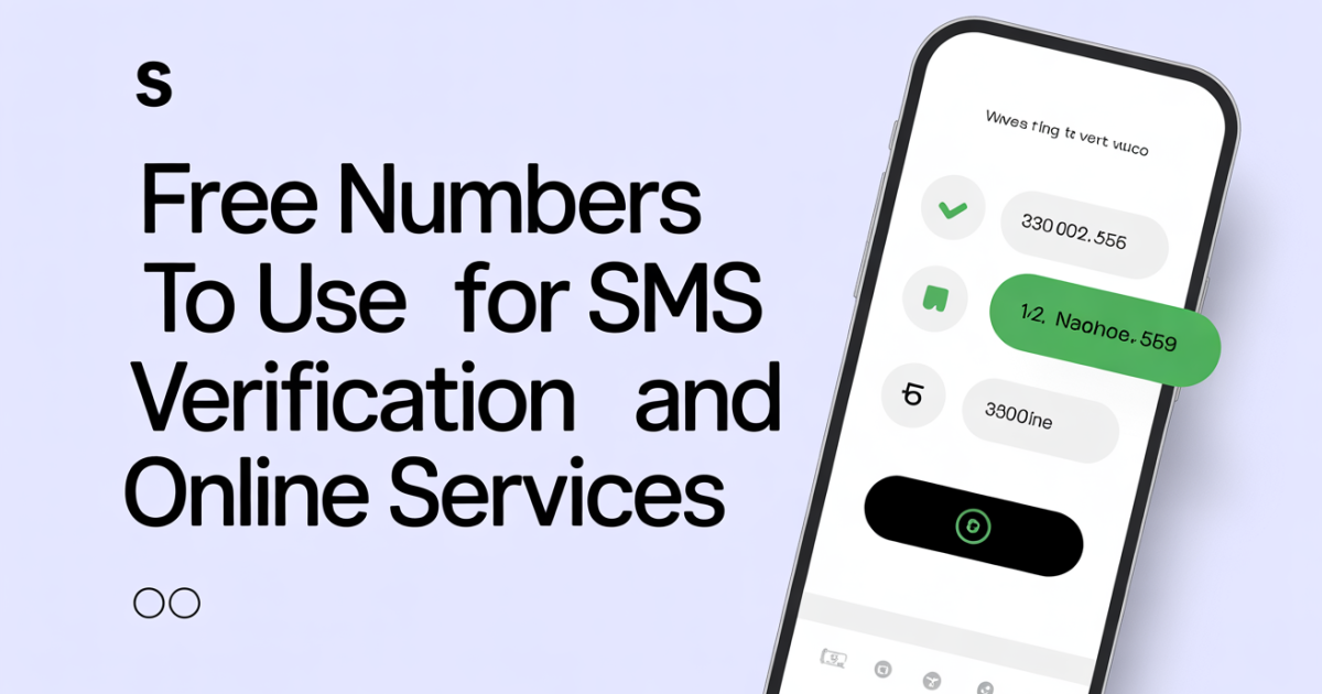 Free Numbers to Use for SMS Verification and Online Services
