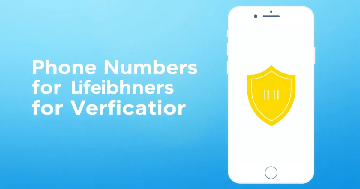 Phone Numbers for Verification: Everything You Need to Know